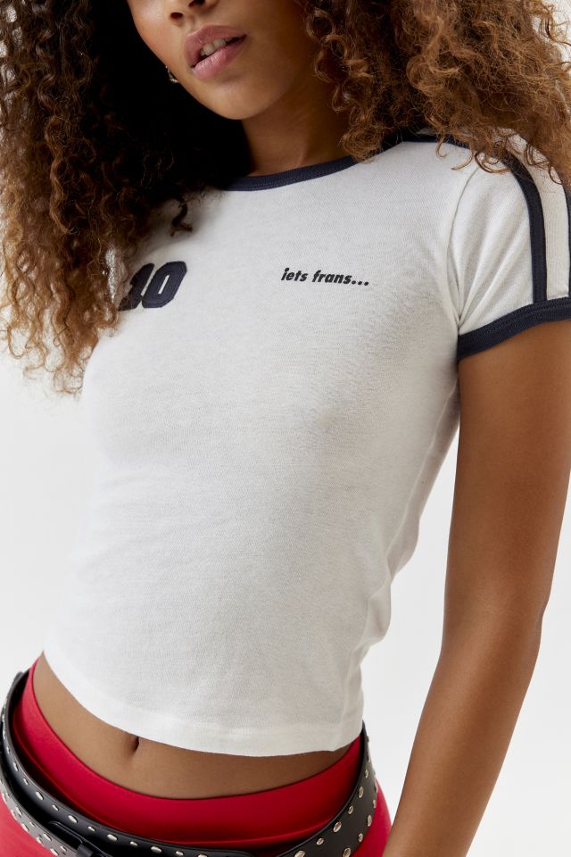 iets frans... Soccer Stripe Ringer Baby Tee #3