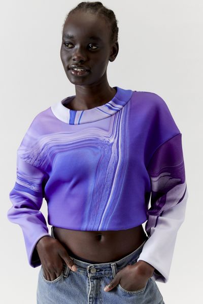 Cropped cheap purple sweater