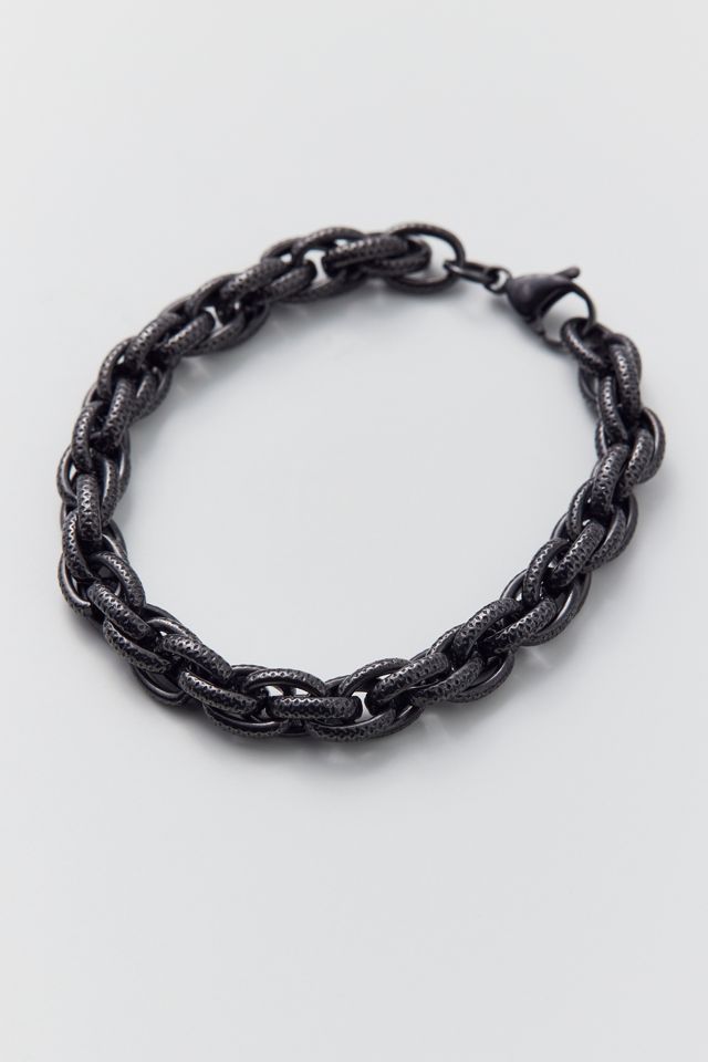 Textured Rope Chain Stainless Steel Statement Bracelet | Urban Outfitters