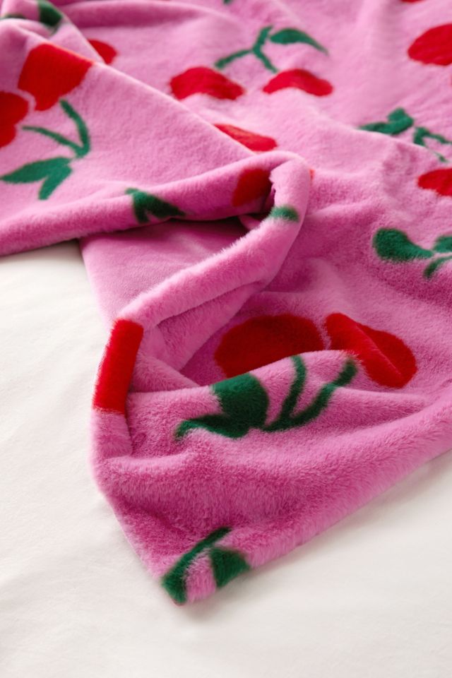 Harper Faux Fur Printed Throw Blanket