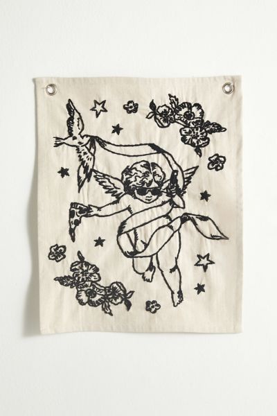 Cherub Embroidered Tapestry