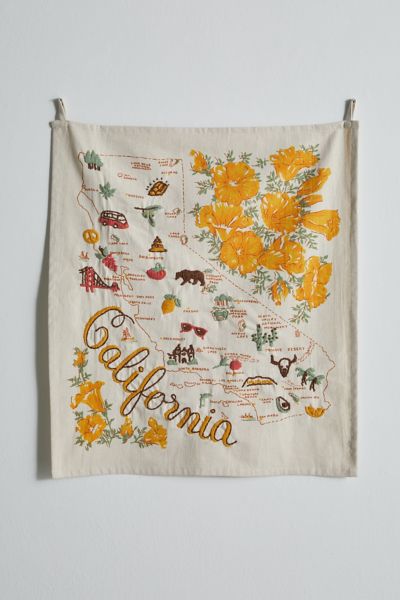 Embroidered Map Tapestry  Urban Outfitters Canada
