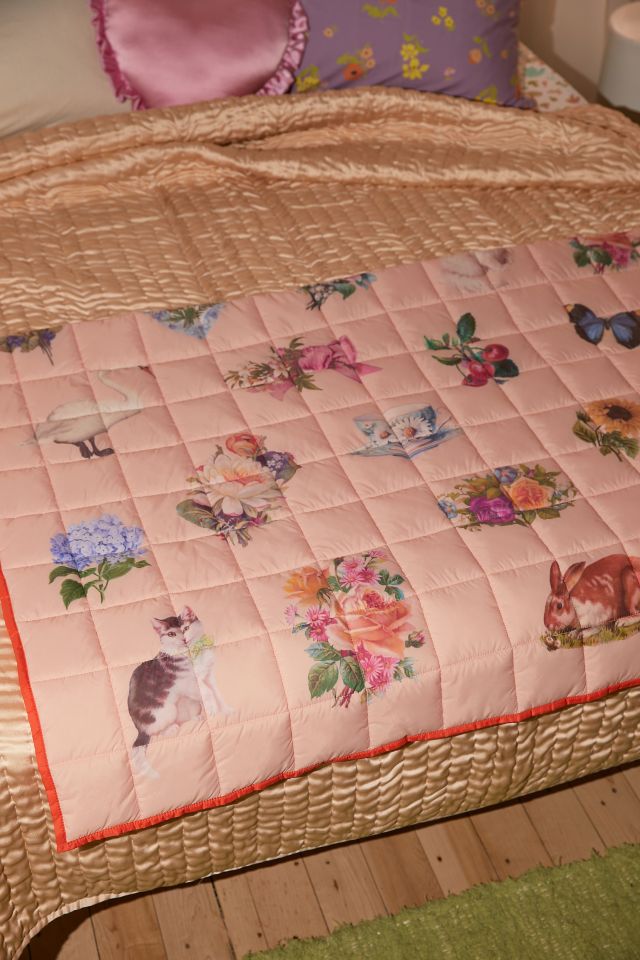 Vicki Collage Nylon Throw Blanket #1