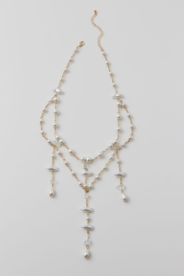 Pearl And Bead Statement Necklace #1
