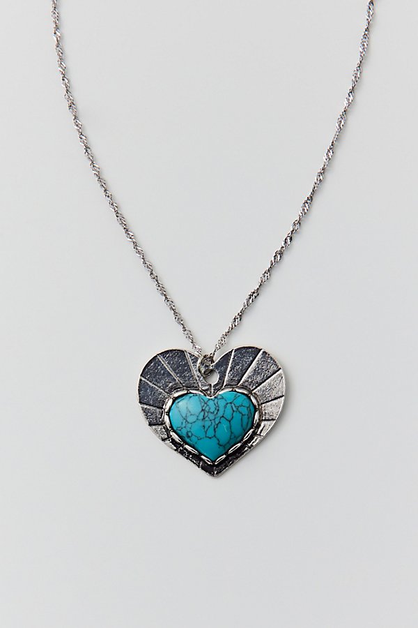 Urban Outfitters Heidi Icon Necklace In Heart, Women's At  In Silver