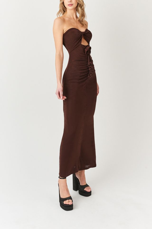 Amy Lynn Strapless Rose Ruffle Maxi Dress #2