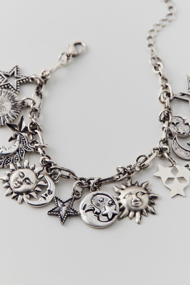 Lot De 80 Breloques Soleil Lune Étoile Style Tibétain Doré - 20 Modèles, Pour Fabrication Bijoux DIY