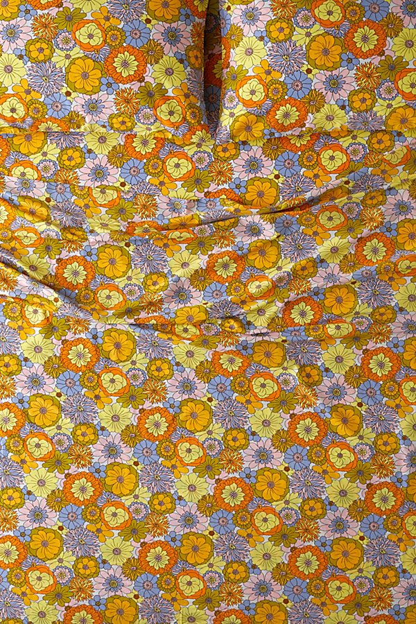 Urban Outfitters Vera Floral Sheet Set In Yellow At