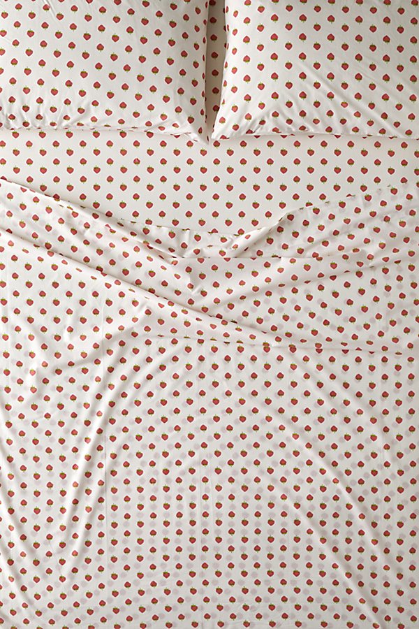 Urban Outfitters Strawberry Icon Sheet Set In Red At