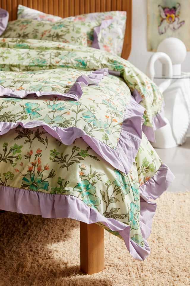 Bliss Floral Ruffle Duvet Cover #1