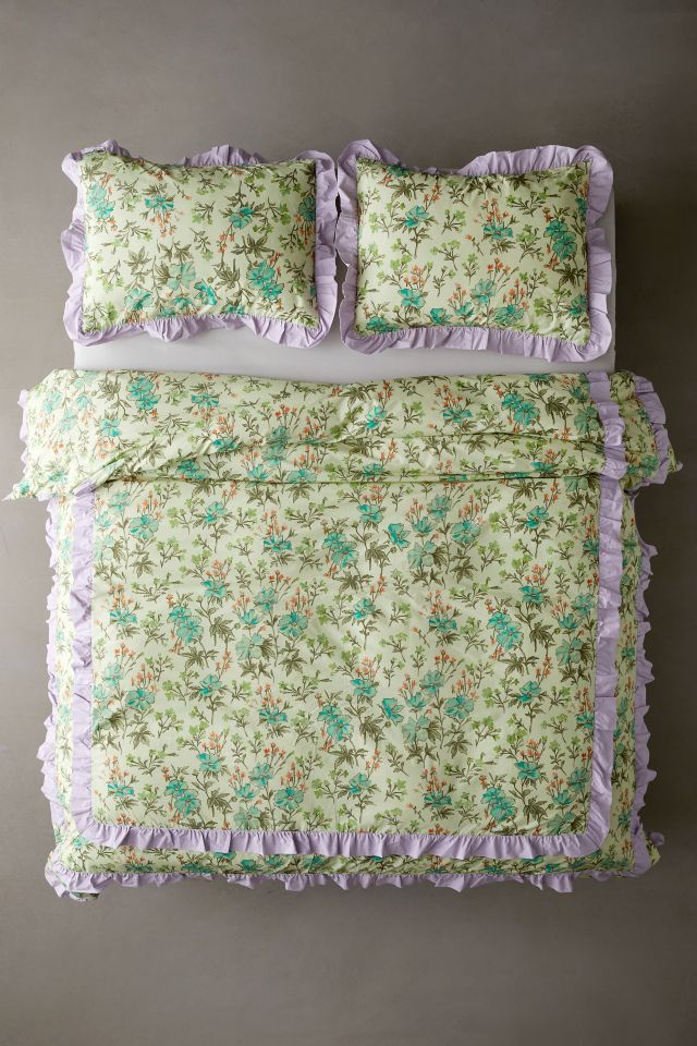 Bliss Floral Ruffle Duvet Cover #2