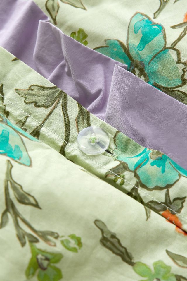 Bliss Floral Ruffle Duvet Cover #5