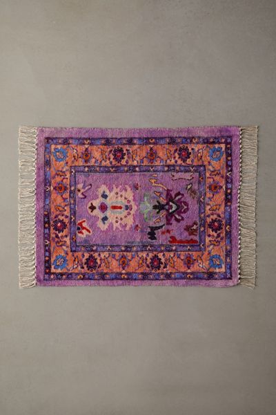 Shop Urban Outfitters Anders Digital Printed Chenille Rug In Purple At