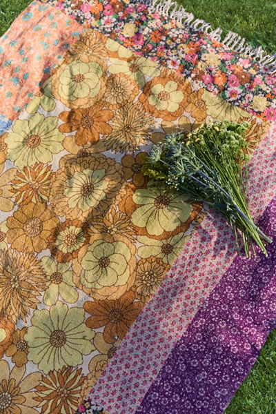 Vera Floral Patchwork Printed Rug | Urban Outfitters