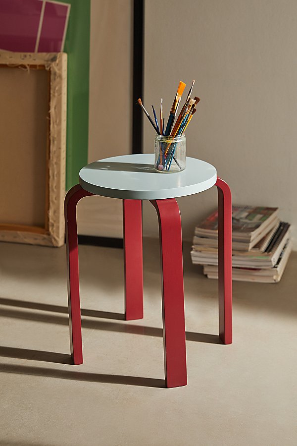 Urban Outfitters Silas Stool In Plum At  In Red