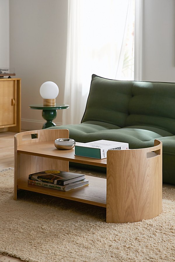 Urban Outfitters Quinn Rounded Coffee Table In Natural At  In Green
