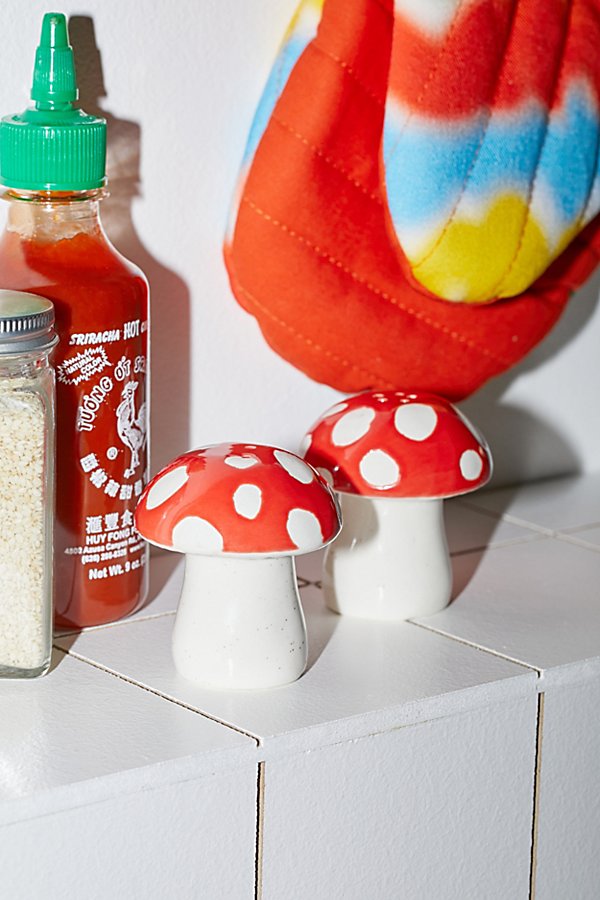 Shop Doiy Amanita Salt & Pepper Shaker Set In Red At Urban Outfitters