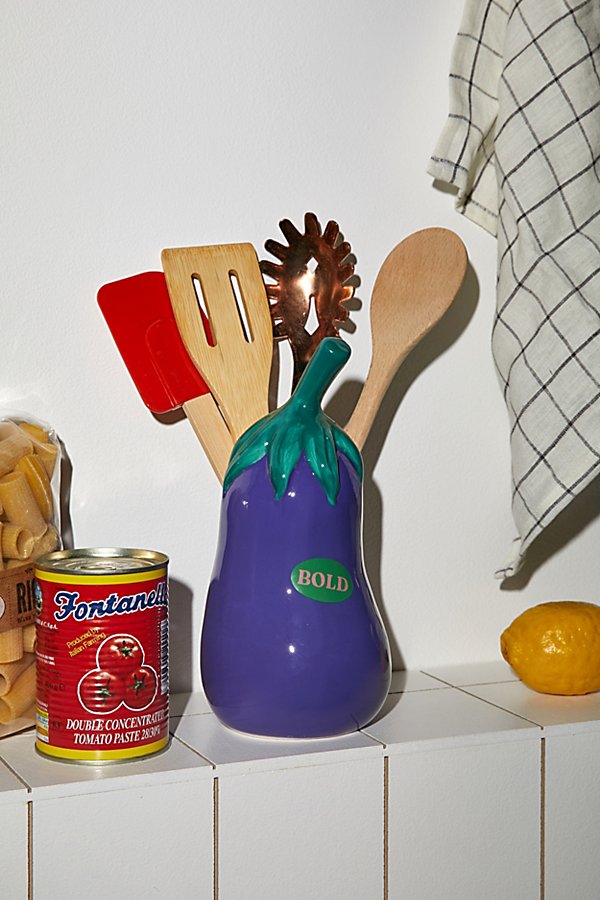 Shop Doiy Eggplant Utensil Holder In Purple At Urban Outfitters