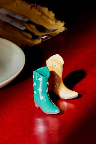 Shop Doiy Rodeo Boot Salt & Pepper Shaker Set In Yellow At Urban Outfitters
