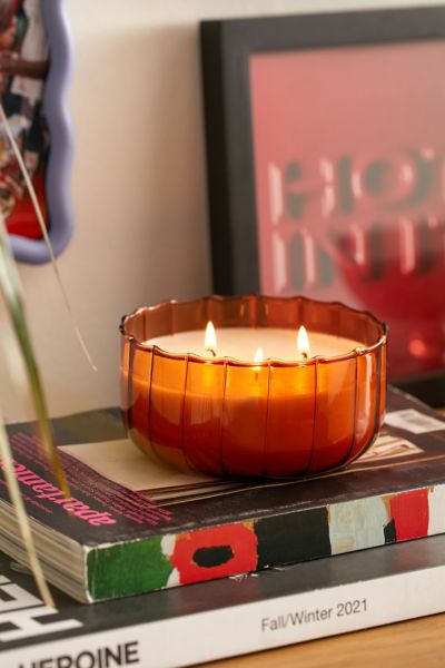Paddywax Ripple 12 oz Candle In Tobacco Patchouli At Urban Outfitters In Brown