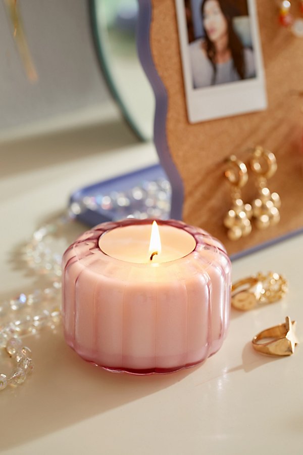 Paddywax Ripple 4 oz Candle In Desert Peach At Urban Outfitters In Pink