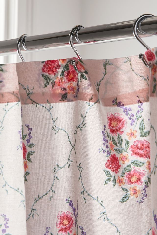 Georgette Vintage Wallpaper Shower Curtain #2
