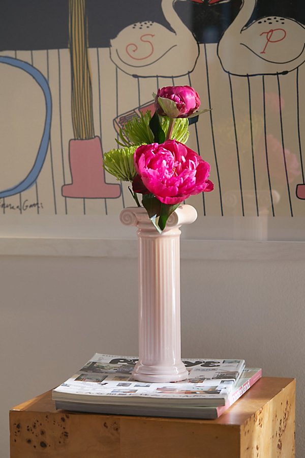 Urban Outfitters Athena Vase In Pink At  In White