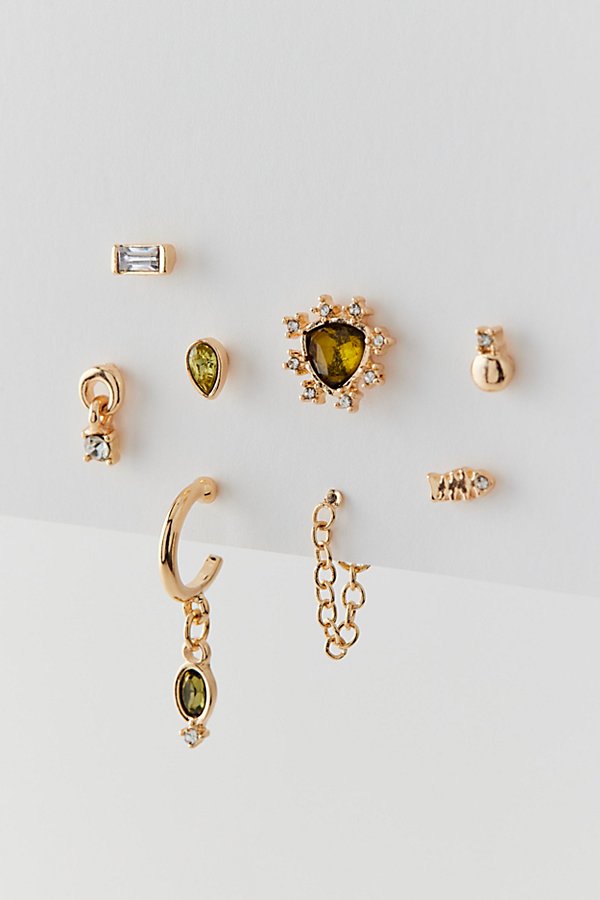 Urban Outfitters Aura Mix & Match Earring Set In Gold, Women's At