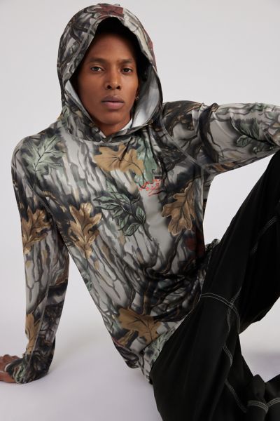 Shop Dark Seas Bimini Hooded Long Sleeve Shirt In Camo, Men's At Urban Outfitters