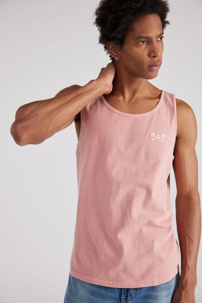 Dark Seas Go-to Tank Top In Terracotta, Men's At Urban Outfitters In Pink