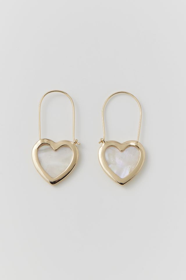 Boucles d'Oreilles Cœur Coquille Oblongue #1