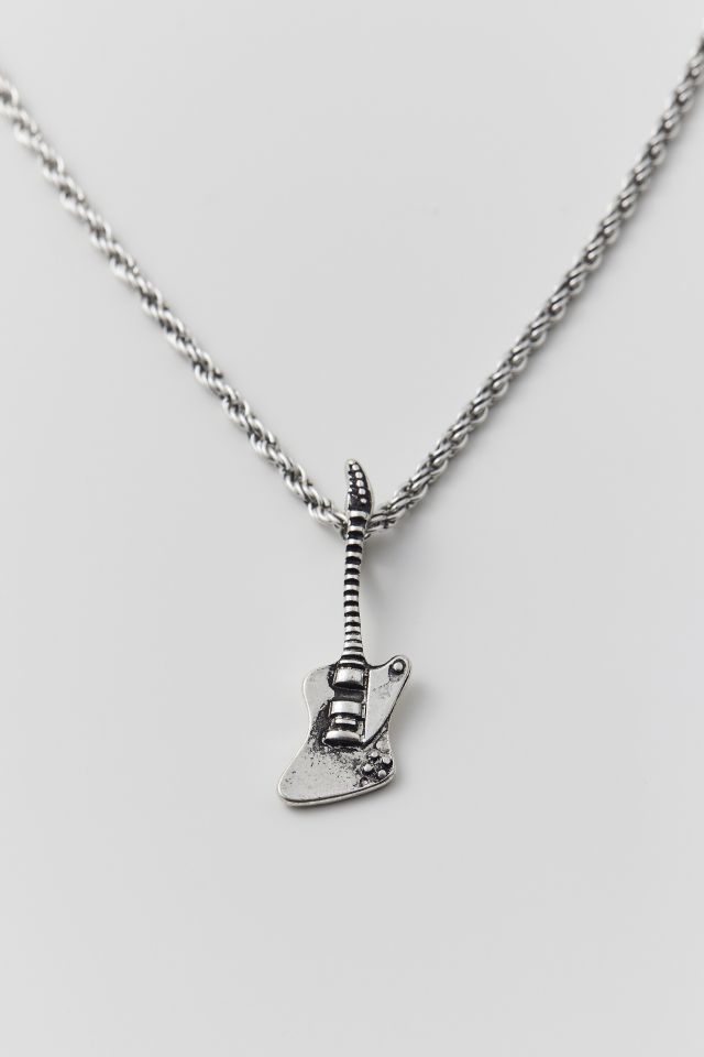 Guitar deals pendant silver