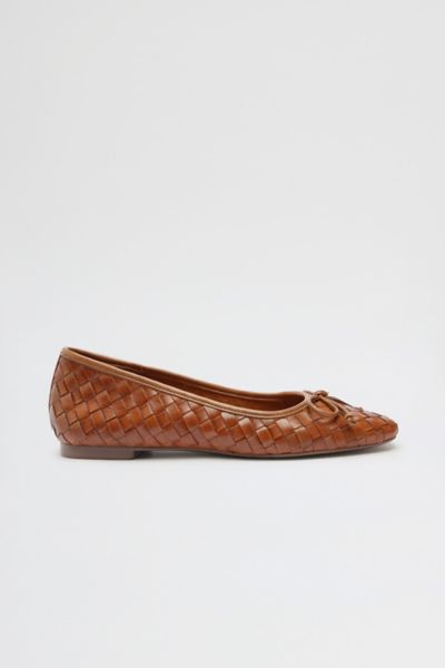 Shop Schutz Arissa Braided Leather Ballet Flat In Miele, Women's At Urban Outfitters