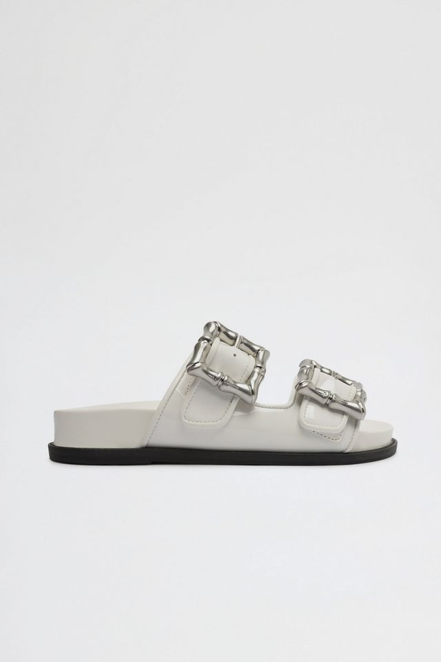 Schutz Enola Leather Buckle Slide Urban Outfitters