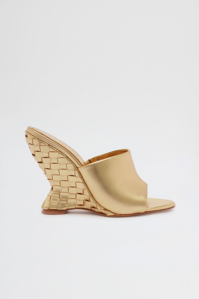 Schutz Aprill Leather Wedge Mule