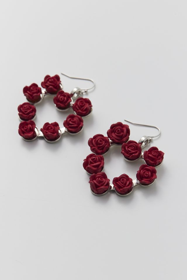 Rosette Heart Drop Earring #2