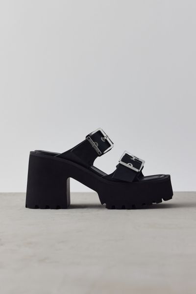 Charles & Keith Trill Grommet Double-Strap Platform Mule Sandal