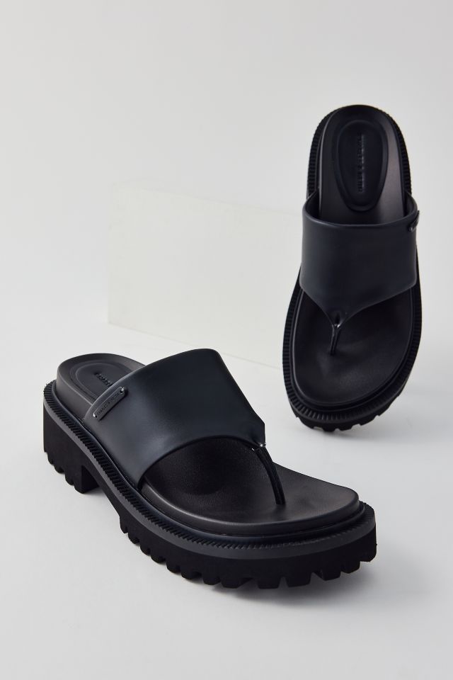 Charles & Keith Padded Lug Platform Thong Sandal #3