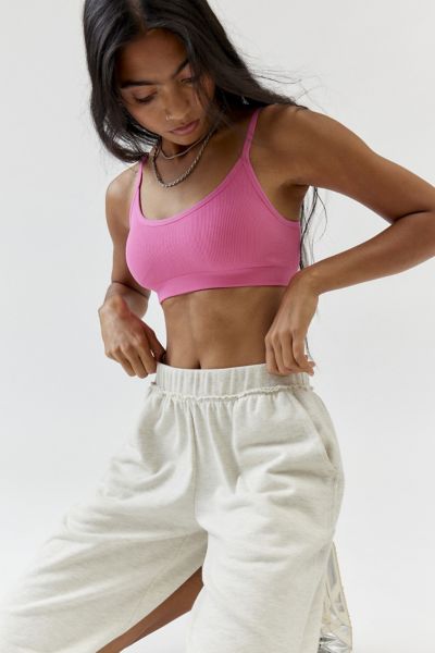 Shop The Upside Ribbed Seamless Ballet Sports Bra In Pink, Women's At Urban Outfitters