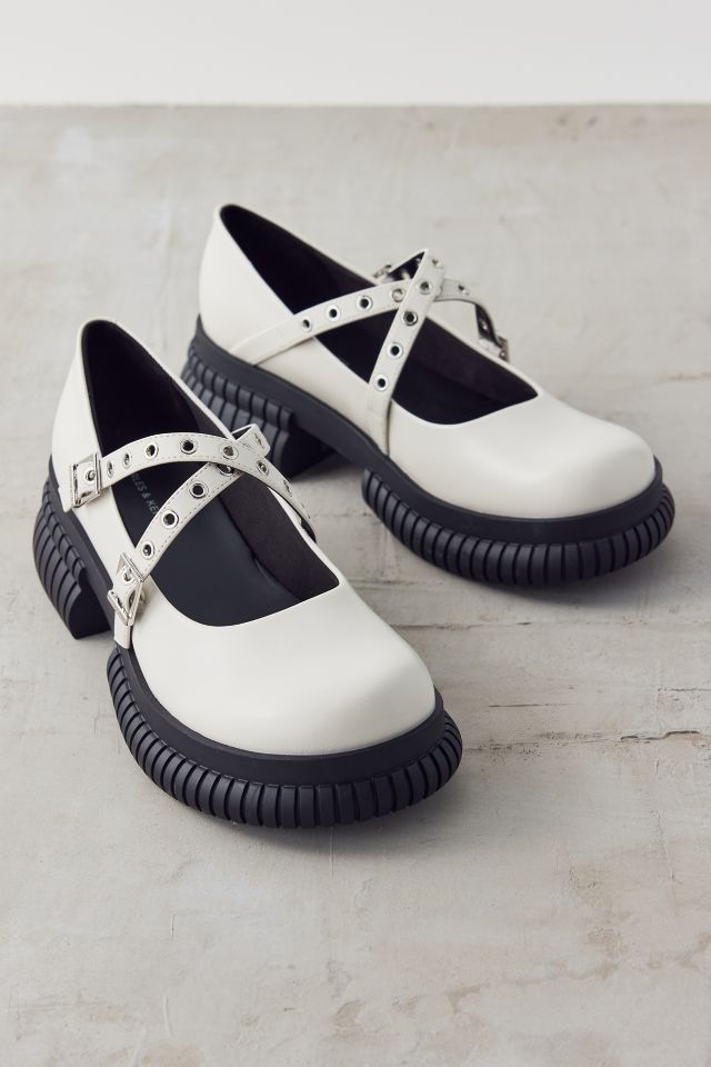 Charles & Keith Grommet-Strap Lug Platform Mary Jane Shoe #1