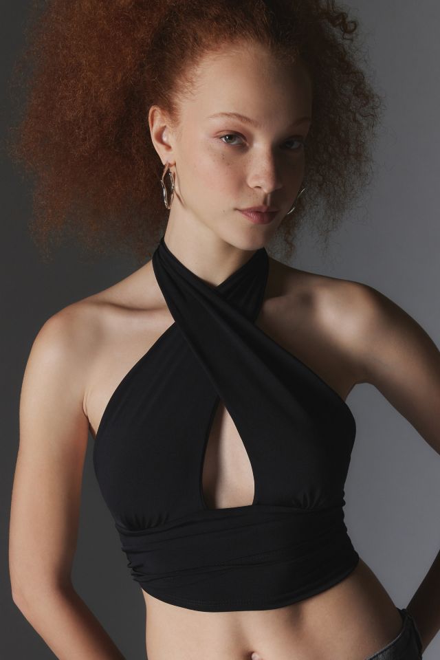 Get Black Halter Neck Top Online By Urban Suburban