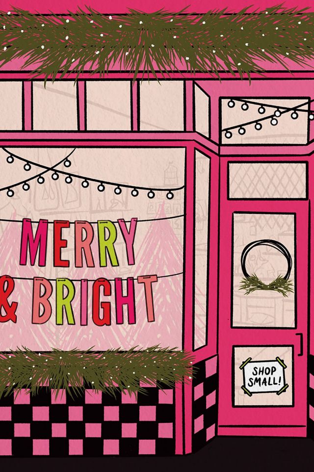 Boss Dotty Window Shop Holiday Greeting Card #1