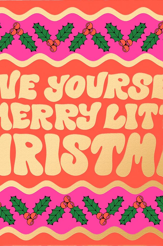 Red Cap Christmas Sweater Holiday Greeting Card #1