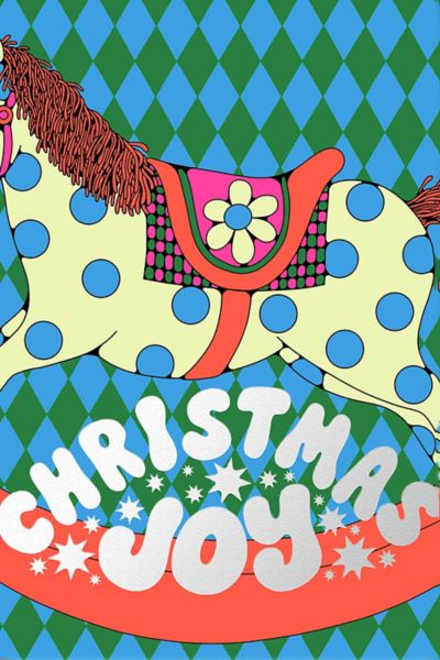 Red Cap Holiday Horse Greeting Card