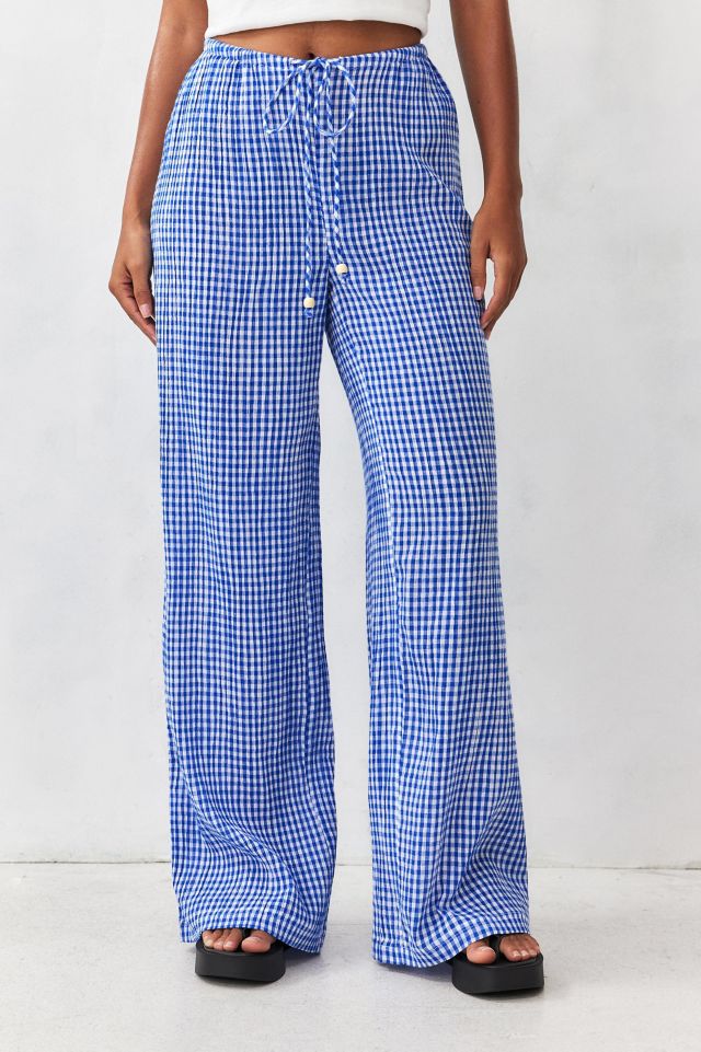 UO Ellie Gingham Beach Trouser Pant