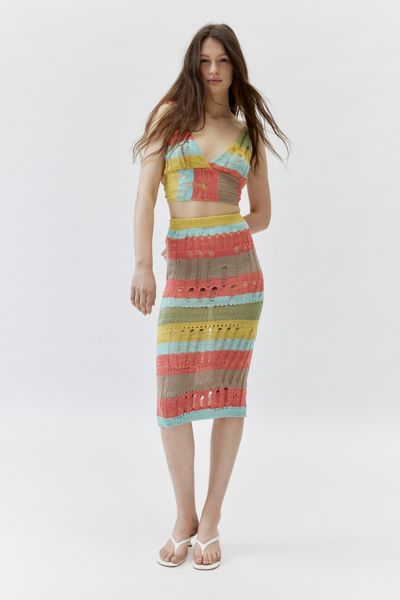 OUT FROM UNDER BARBADOS BEACH KNIT MIDI SKIRT IN ASSORTED, WOMEN'S AT URBAN OUTFITTERS 