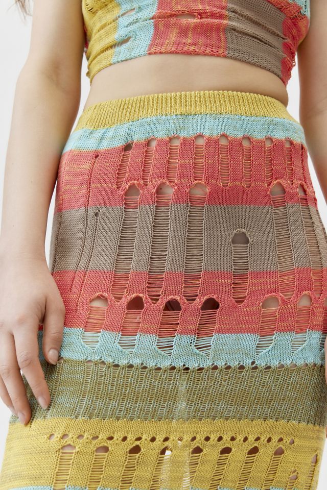 Jupe Mi-Longue en Tricot de Plage Barbados Out From Under #1