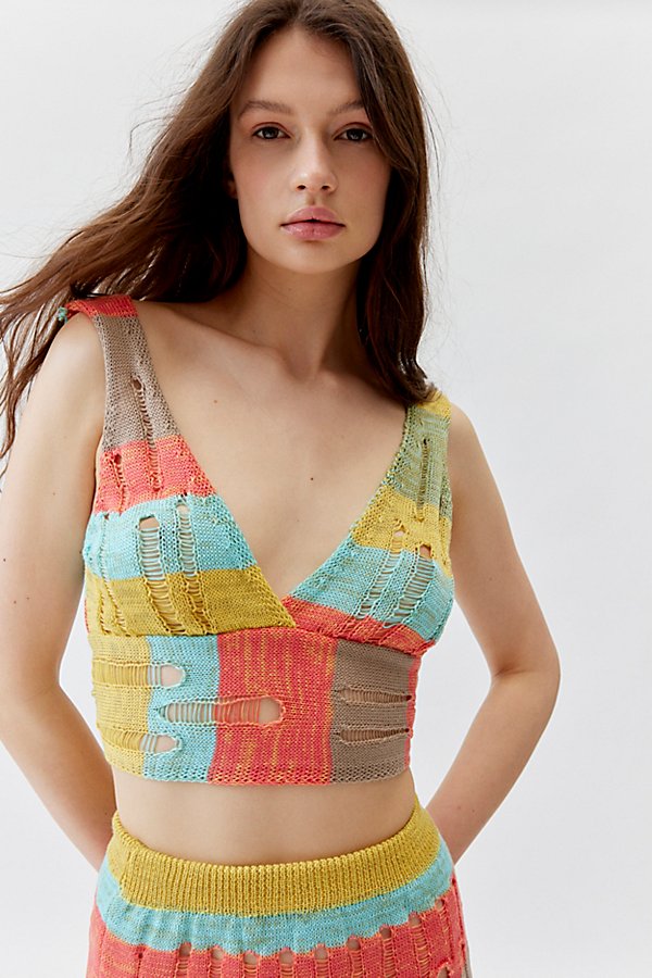 Out From Under Barbados Beach Knit Cropped Top In Assorted At Urban Outfitters