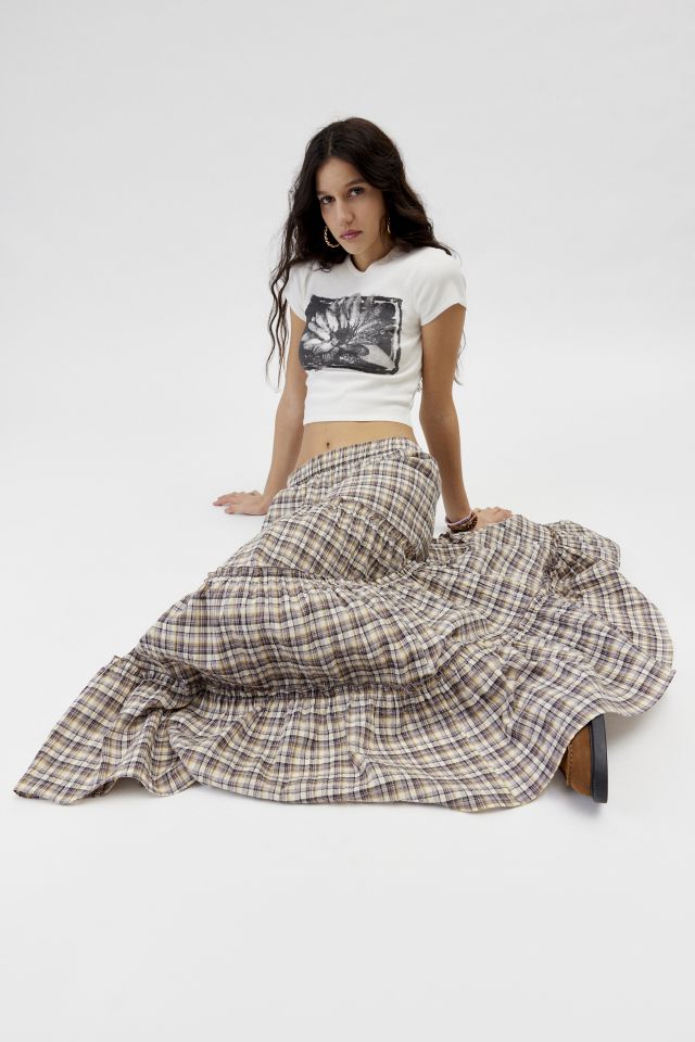 Plaid maxi outlet skirt urban outfitters