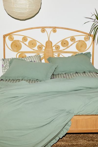 Shop Urban Outfitters Butterfly Rattan Headboard In Natural At